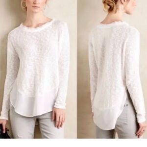 Deletta Sweater Women's Anthropologie Medium Tan Cotton Blend